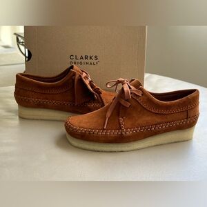 Clarks Wedge Suede Moccasins (NWT) - Size 6 1/2